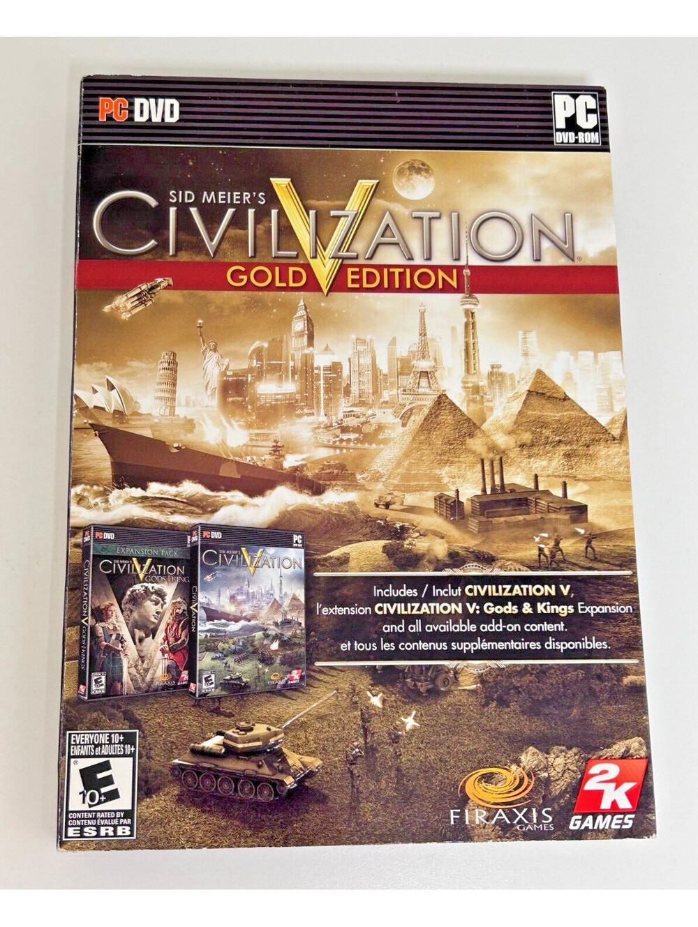 Sid Meier's Civilization V Gold Edition PC DVD Comes with Box Case Disc Manual